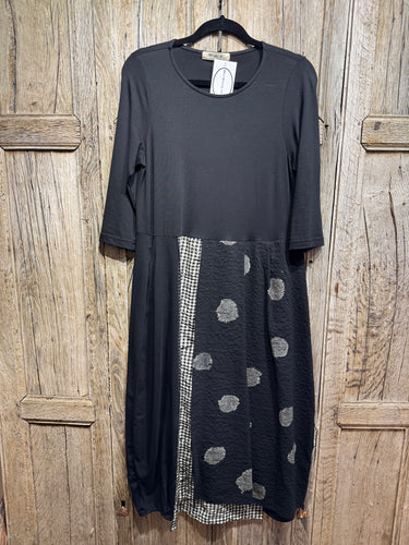 Preloved MAMA B Black Jersey Spot Check Dress