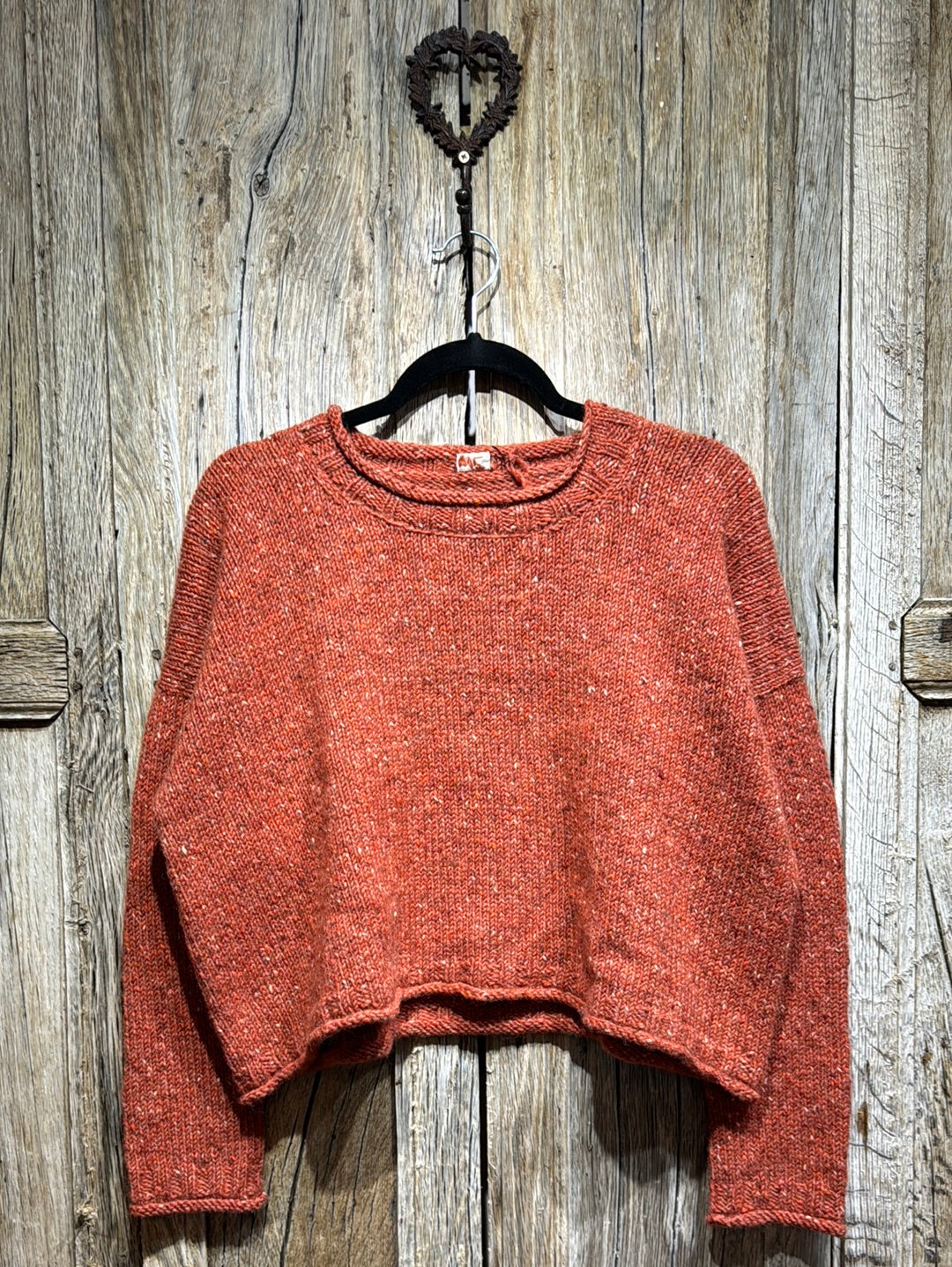 Rust clearance cropped sweater