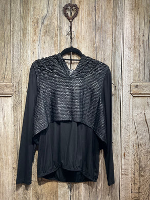 Preloved MY SOUL Black Hooded Sweatshirt Top