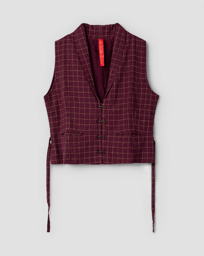 Ewa I Walla Rigmor Linen Waistcoat 33402 AW25