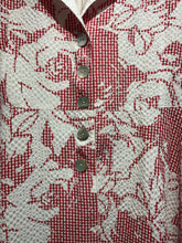 Preloved TERRY MACEY Red and White Cotton Dress Coat