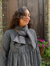 THING Mini Check Navy Scarf 7087 AW25