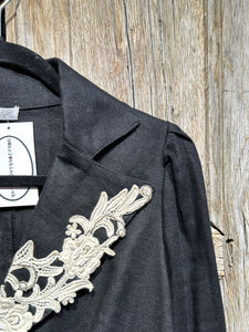 Preloved Extenzo Paris Black Linen Jacket