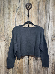 Handknits by Me Recycled Denim Cropped Cardigan