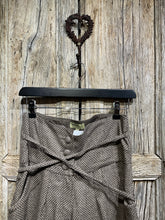 Preloved Brown & Cream Spot Detail Wool Trousers