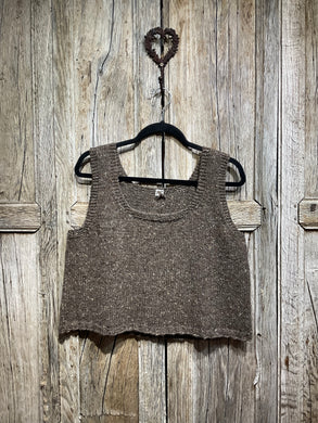 Handknits by ME Blue Brown Wool Vest