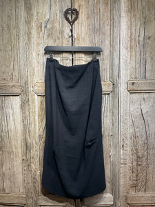 Preloved LILITH Fish-Tail Lined Linen Black Skirt