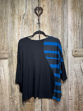 Preloved Alembika Black & Blue Stripe Tee