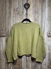 Handknits by ME Green Slouchy Recycled Denim Mix Cardigan