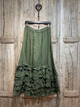 Preloved Privatsachen Green Rami Frill Detail Skirt