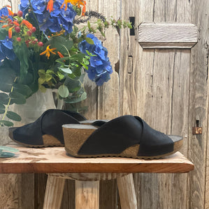Preloved LOFINA Black Wedge Sandals