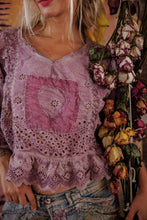 Magnolia Pearl Eyelet Rosemary Blouse Purple Boba 2215