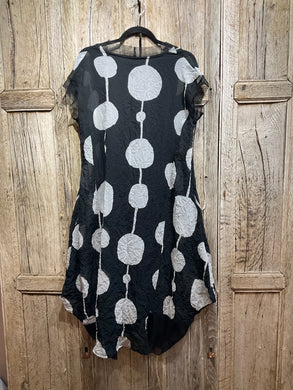 Preloved Gershon Bram Black Dress with Spot Detail