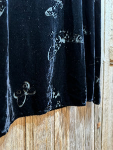 Preloved Ghost Black Velvet Butterfly Dress