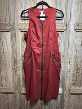 Preloved Sarah Pacini Rust Zip Detail Sleeveless Dress