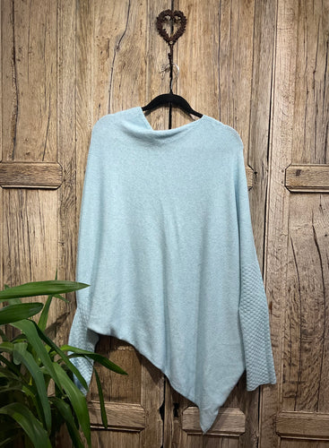 Preloved ERIKA Pale Blue Off-the-Shoulder Jumper
