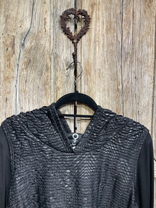 Preloved MY SOUL Black Hooded Sweatshirt Top