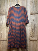 Preloved Navy & Rust Patterned Dress