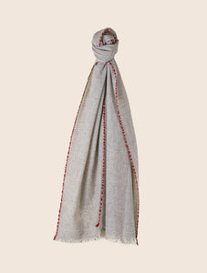Oats & Rice Weaver Grey Cashmere Scarf OR25-S01