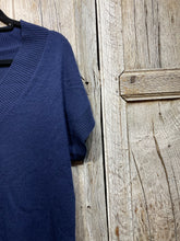 Preloved PART TWO Navy V-Neck Cashmere Jumper