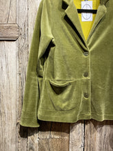 Preloved Green Velvet/Velour Jacket