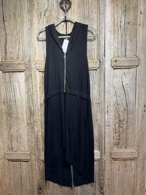 Preloved My Soul Black Hooded Long Waistcoat