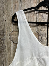 Preloved BARBARA LANG White Linen Pinafore with Drawstring Back