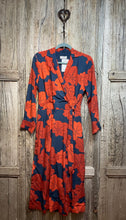 Preloved TOAST Navy and Orange Print Dress