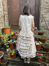 JLS Cream Embroidery Appliqué & Lace Layering Tunic Dress 1106