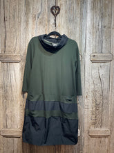 Preloved NAYA Green Black Tunic Dress