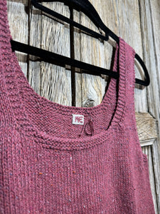 Handknits by ME Blush Pink Recycled Denim Crop Vest