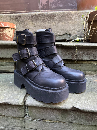 Lofina Gasoline Nero Buckle Boots EU37