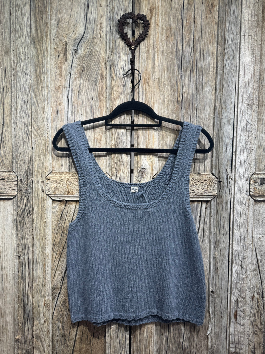 Handknits by ME Recycled Denim Cropped Tank