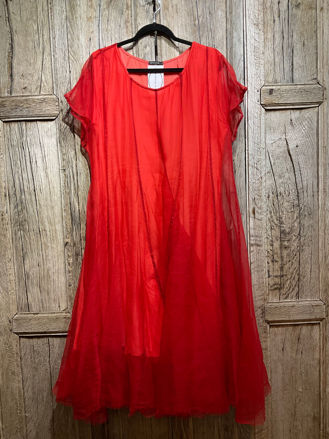 Preloved Red Silk Dress