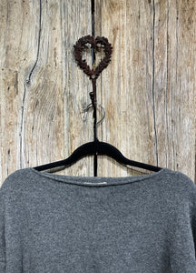 Preloved TOAST Grey Neck Crop Sweater
