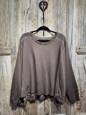 Plü Chocolate Wide Short Sweater One Size 2105 AW25