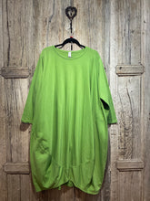 Preloved 158C Lime Green Jersey Dress