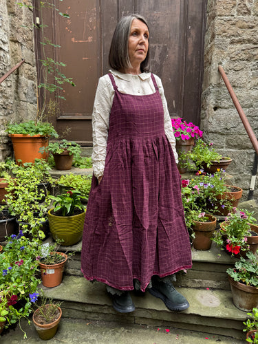 Ewa I Walla Gordana Linen Pinafore Dress 55928 AW25