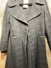 Preloved LES FILLES D’AILLEURS Black Check Wool Coat