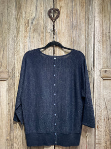 Preloved BARBARA LEBEK Navy Sparkle Top