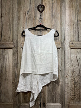 Preloved Ewa I Walla White Cotton Asymmetric Sleeveless Top