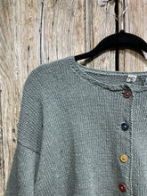 Handknits by ME Blue Crop Recycled Denim Cardigan