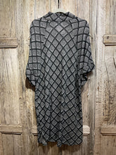 Preloved Black and White Knit Coat
