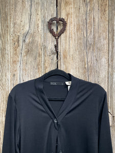 Preloved FOIL Black Cardigan with Double Buttons