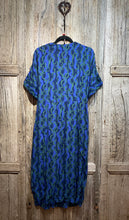 Preloved TOAST Blue and Green Print Dress