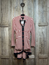Preloved Lilith Red and Cream Stripe Jacket