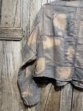 JLS Blue Grey Dip Dyed Cropped Cotton Jacket
