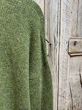 Handknits by ME Green Recycled Denim Slouchy Cardigan