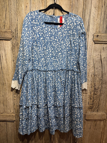 Preloved Ewa I Walla Blue Print Dress
