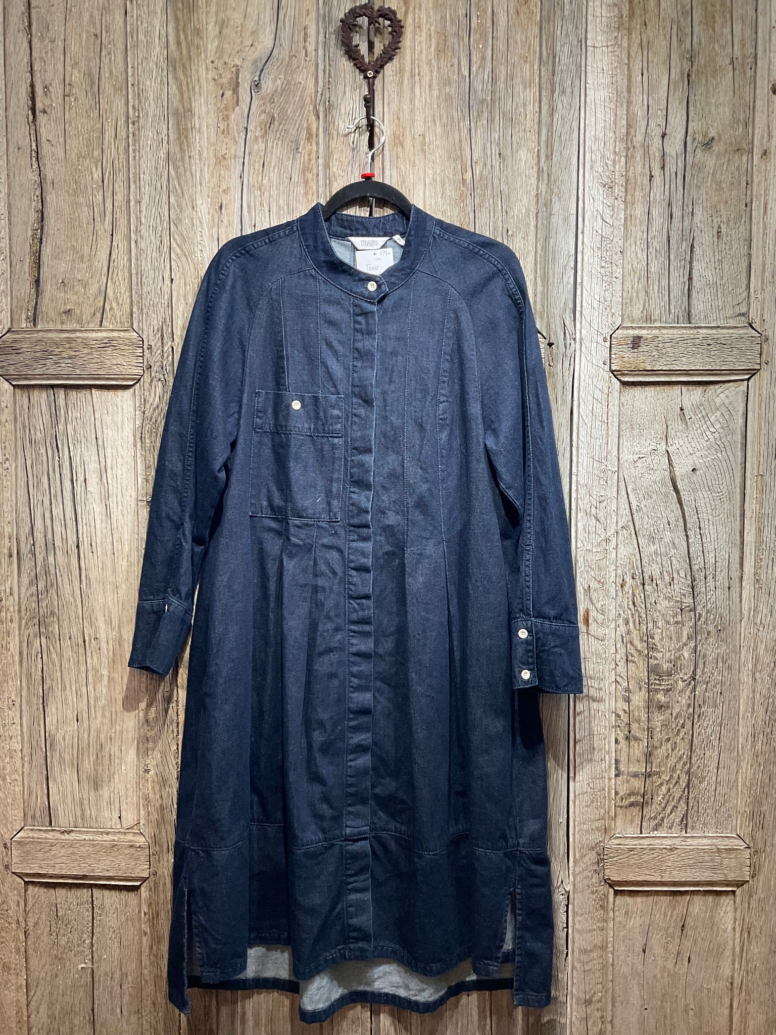 toast denim tunic dress Panelled Indigo Denim Dress